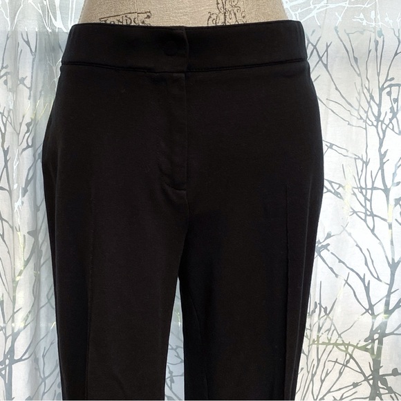 AKRIS PUNTO BLACK SLIM FIT STRETCHY KNIT MID RISE DRESS PANTS - Picture 2 of 9